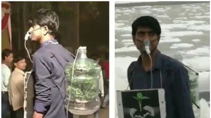 ദില്ലിയിലെ തെരുവുകളിൽ മുഖത്ത് ഓക്സിജൻ മാസ്കും, പുറത്ത് ചെടികളുമായി കറങ്ങുന്ന ഈ മനുഷ്യൻ ആരാണ്?