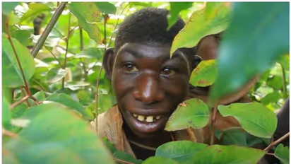 നാട്ടുകാർ അവനെ കുരങ്ങനെന്ന് വിളിച്ച് പരിഹസിക്കുന്നു, ഉപദ്രവിക്കുന്നു, ഒടുവിൽ രക്ഷപ്പെടാൻ അവൻ കാട് കയറുന്നു