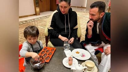 ഇത് 'ഷെഫ് തൈമൂര്‍'; കുക്കിംഗ് ക്ലാസില്‍ ശ്രദ്ധയോടെ കരീനയും സെയ്ഫും!