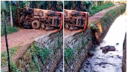 കക്കൂസ് മാലിന്യം തോട്ടിലിടാനെത്തി, ലോറിക്ക് കിട്ടിയത് മുട്ടന്പണി!