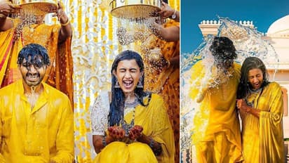 साउथ रीति-रिवाज से हुई चिरंजीवी की भतीजी की शादी, हल्दी सेरेमनी से शादी तक देखें वेडिंग एल्बम