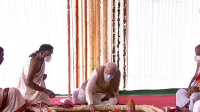 ಹೊಸ ಸಂಸತ್ ಭವನಕ್ಕೆ ಭೂಮಿ ಪೂಜೆ: ಶೃಂಗೇರಿ ಪುರೋಹಿತರಿಂದ ಪೂಜೆ, ಇಲ್ಲಿವೆ ಫೋಟೋಸ್!