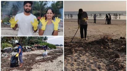 ഹണിമൂണ്‍ വേണ്ടെന്ന് വച്ച് കടല്‍ത്തീരം വൃത്തിയാക്കാനിറങ്ങിയ ദമ്പതികള്‍