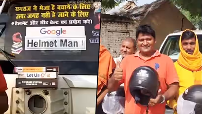 After losing dear friend in an accident, man distributes thousands of helmets free of cost