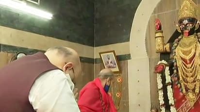 Amit Shah garlands Khudiram Bose statue; offers prayers at Siddheswari temple in Medinipur