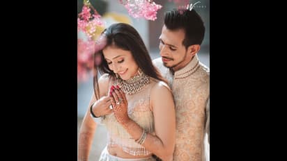 Pictures: Yuzvendra Chahal, Dhanashree Verma bask in yellow during haldi ceremony