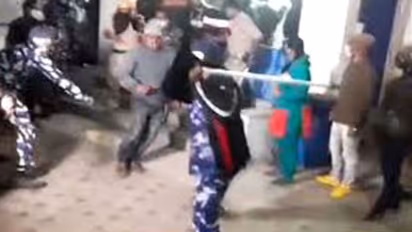 Police lathi-charge BJP workers in North 24 Parganas