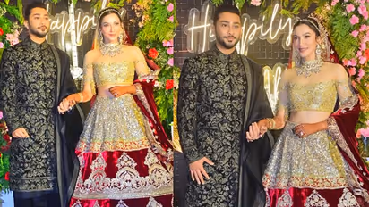 Gauhar Khan, Zaid Darbar wedding: Couple dazzled in lavish reception party; Check pictures