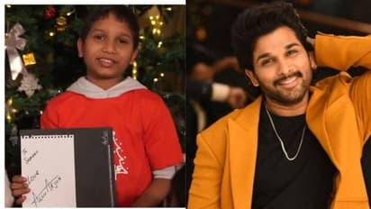 അല്ലു അർജുന്റെ ഓട്ടോഗ്രാഫ് വേണമെന്ന് കുട്ടി ആരാധകൻ; നിറയെ സമ്മാനവുമായി മകനെ അയച്ച് താരം, വീഡിയോ