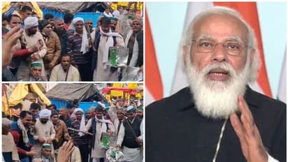 സിഖ് ഗുരുക്കൻമാരുണ്ട്, കർഷകസമരമില്ല, 'മൻ കി ബാത്തി'നിടെ പാത്രം മുട്ടി പ്രതിഷേധിച്ച് കർഷകർ