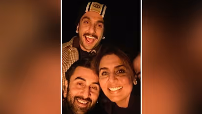 Neetu Singh poses with Ranbir Kapoor, Ranveer Singh; but where are their lady loves