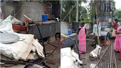 പുതുവത്സര രാത്രിയിൽ  വഴിയോരത്തെ മീന്‍കട സാമൂഹ്യ വിരുദ്ധർ തീയിട്ടു നശിപ്പിച്ചു