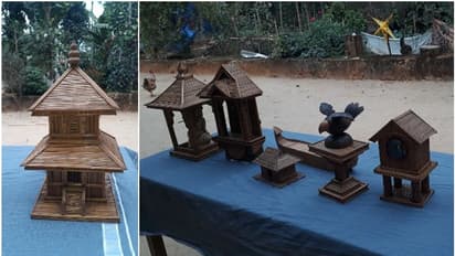 ഈര്‍ക്കില്‍ കൊണ്ട് വിസ്മയം തീര്‍ത്ത് കര്‍ഷകന്‍