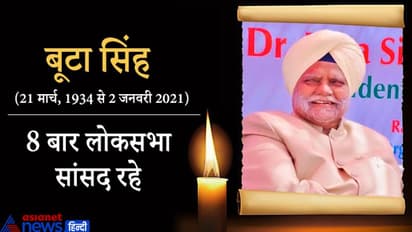 नए साल के दूसरे दिन कांग्रेस को बड़ा झटका, पूर्व गृह मंत्री बूटा सिंह का निधन
