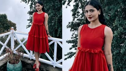 ചുവപ്പ് ഡ്രസ്സില്‍ തിളങ്ങി സാനിയ ഇയ്യപ്പന്‍; ചിത്രങ്ങള്‍ വൈറല്‍