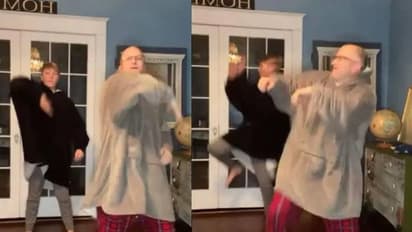 ബോളിവുഡ് ഗാനത്തിന് ചുവടുവച്ച് യുഎസില് നിന്നുമൊരു അച്ഛനും മകനും; വൈറലായി വീഡിയോ