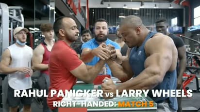 ಆರ್ಮ ರಸ್ಲಿಂಗ್:  ವಿಶ್ವದ ಬಲಾಢ್ಯ ಬಾಡಿ ಬಿಲ್ಡರ್ ಸೋಲಿಸಿದ ಭಾರತದ ರಾಹುಲ್ ಪಣಿಕ್ಕರ್!