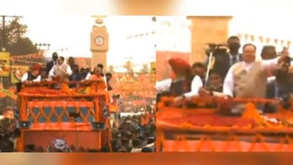 নাড্ডার রোড শোয়ে গোলাপ-গাদার পুস্পবৃষ্টি, কাটছাঁট কর্মসূচিতে