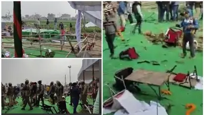 ഹരിയാനയിലും പഞ്ചാബിലും ബിജെപിക്കെതിരെ കർഷകർ,സംഘർഷം, മുഖ്യമന്ത്രി ഖട്ടാറിന്റെ 'മഹാപഞ്ചായത്ത്' പരിപാടി റദ്ദാക്കി