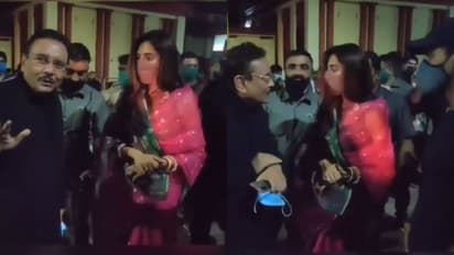 শাখা-পলা, কপালে জ্বলজ্বল করছে সিঁদুর, যশকে নিয়ে দক্ষিনেশ্বরে নুসরত,কী বোঝানোর চেষ্টায় মদন মিত্র