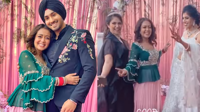 लाल चूड़ा और मांग में सिंदूर लगाए नेहा कक्कड़ ने शादी के बाद मनाई पहली लोहड़ी, पति संग दिखी रोमांटिक