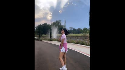 ഗോള്‍ഫില്‍ ഒരു കൈനോക്കി ജാക്വിലിൻ ഫെര്‍ണാണ്ടസ്- ചിത്രങ്ങള്‍