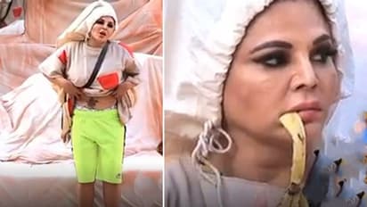 बिग बॉस ने छीना राशन तो भूख से रोती बिलखती राखी सावंत ने पेट भरने के लिए खाए केले के छिलके