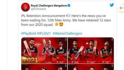 ಕೊಹ್ಲಿ, ಎಬಿಡಿ, ಪಡಿಕ್ಕಲ್; 12 ಆಟಗಾರರ ಉಳಿಸಿಕೊಂಡು, 10 ಮಂದಿಗೆ ಗೇಟ್‌ಪಾಸ್ ನೀಡಿದ RCB!