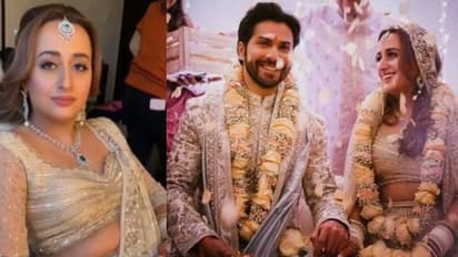 ഓഫ് വൈറ്റ് ലെഹങ്കയില്‍ മനോഹരിയായി വരുണിന്‍റെ പ്രിയപത്‌നി