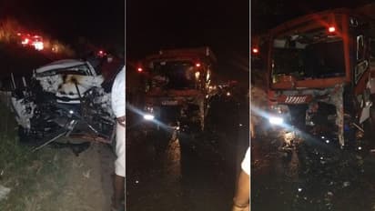 കല്ലമ്പലത്ത് കാറും മീൻ ലോറിയും കൂട്ടിയിടിച്ചു; കാറിലുണ്ടായിരുന്ന അഞ്ച് പേർ മരിച്ചു