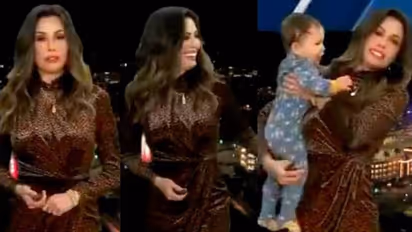 ലൈവ് റിപ്പോട്ടിങിനിടെ കുറുമ്പുമായി സ്വന്തം കുഞ്ഞെത്തിയാൽ എന്തുചെയ്യും? വൈറലായി വീഡിയോ