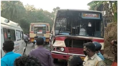 പന്തളത്ത് സൂപ്പർഫാസ്റ്റ് ബസുകൾ തമ്മിൽ കൂട്ടിയിടിച്ചു, 23 പേർക്ക് പരിക്ക്
