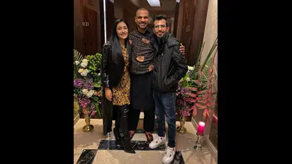 Yuzvendra Chahal's wife Dhanashree Verma, Shikhar Dhawan nail it with their dancing performance