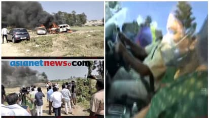 നാടകീയം ചിന്നമ്മയുടെ വരവ്, റാലിക്കിടെ കാറുകൾക്ക് തീ പിടിച്ചു, കൊടി മാറ്റുന്നതിലും തർക്കം