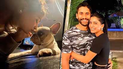 Naga Chaitanya clicks pawdorable photo of wife Samantha Akkineni and their doggo Hash