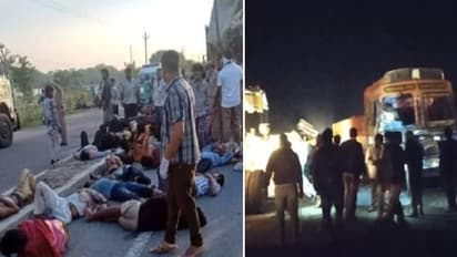 कुर्नूल में ट्रक-बस में भयानक भिड़ंत: 14 की यात्रियों की  मौत, नींद में थे सभी..आंख खुलते मची चीख-पुकार