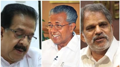 സുരേന്ദ്രന്‍റെ വിജയ് യാത്ര മുഖ്യമന്ത്രിയുടെ പേരിലെന്ന് ചെന്നിത്തല; 'ഐശ്വര്യ' ആരുടെ പേരക്കുട്ടിയെന്ന് വിജയരാഘവൻ