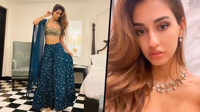 Disha Patani turned heads in a gorgeous blue lehenga at her BFF's wedding; Krishna Shroff is all hearts