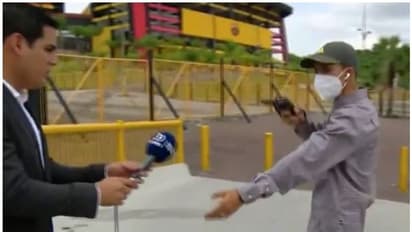 വാർത്ത റിപ്പോർട്ട് ചെയ്യുന്നതിനിടെ തോക്ക് ചൂണ്ടി മോഷ്ടാവ്; പിന്നീട് സംഭവിച്ചത്