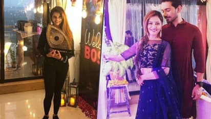 Abhinav Shukla welcomes 'winner wife' Rubina Dilaik at home
