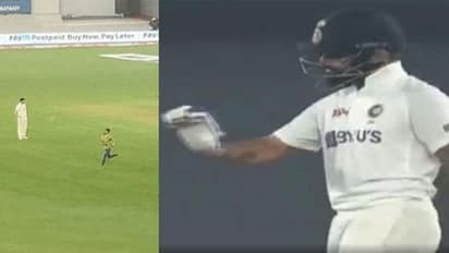 క్రీజులోకి దూసుకొచ్చిన అభిమాని... విరాట్ కోహ్లీని తాకి ఉంటే, పరిస్థితి ఏంటి... వైరల్ వీడియో...