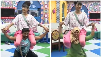 ഡിംപാലിനെ ചുമലിലേറ്റി മജ്സിയയുടെയും മണിക്കുട്ടന്റെയും സ്ക്വാട്സ്- വീഡിയോ