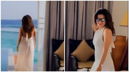 பாலாடை மேனியை பளீச்சென காட்டும் வெந்நிற உடையில்... மாலத்தீவில் என்ஜாய் செய்யும் தொகுப்பாளினி டி.டி வீடியோ!