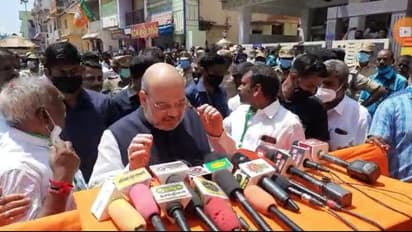 தமிழகத்தில் மிகப்பெரிய மாற்றம் வர வேண்டும்..  சுசீந்திரம் தாணுமலை சுவாமி கோவில் முன்பு சபதம் எடுத்த அமித்ஷா..