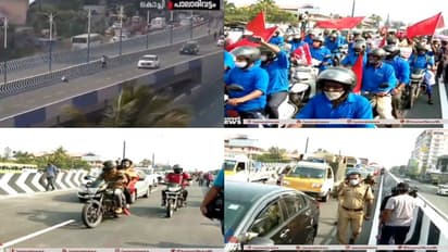 പാലാരിവട്ടം പാലം തുറന്നു, ആദ്യയാത്രക്കാരനായി മന്ത്രി ജി.സുധാകരൻ