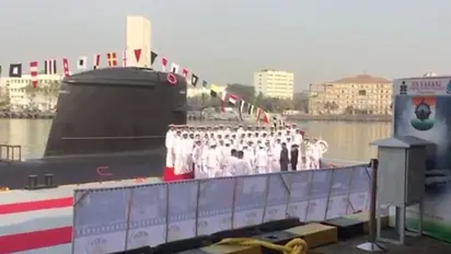 Third Scorpene class submarine INS Karanj joins Indian Navy