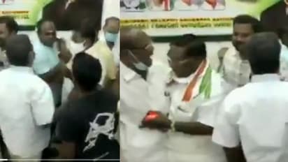 ಪುದುಚೇರಿ ಕಾಂಗ್ರೆಸ್ ಸಭೆಯಲ್ಲಿ ಭಿನ್ನಮತ ಸ್ಫೋಟ; ಮಾಜಿ ಸಿಎಂ, ದಿಗ್ವಿಜಯ್ ಸಿಂಗ್ ಎದುರೇ ಜಟಾಪಟಿ !