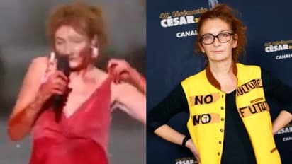 'തിയേറ്ററുകൾ തുറക്കണം'; അവാർഡ് ദാന ചടങ്ങിൽ തുണിയുരിഞ്ഞ് നടിയുടെ പ്രതിഷേധം