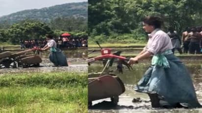 వ్యవసాయం చేస్తున్న రష్మిక మందాన, వైరల్ అవుతున్న వీడియో