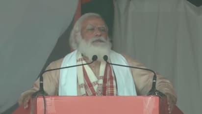 PM Modi addresses Karimganj rally: Cong divided Assam in all forms, neither has leader nor policy or ideology